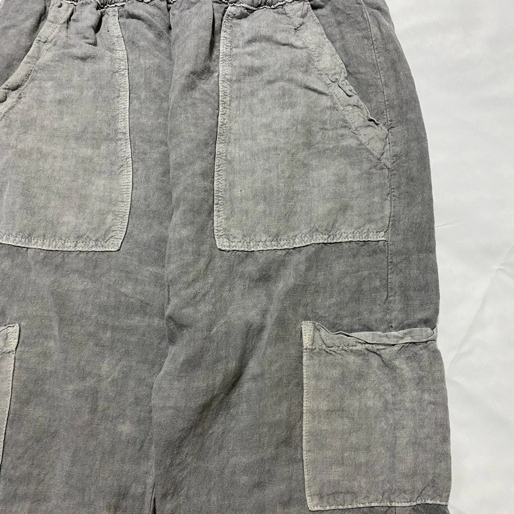 NSF Cargo Linen Blend Pants with Elastic Waist size M